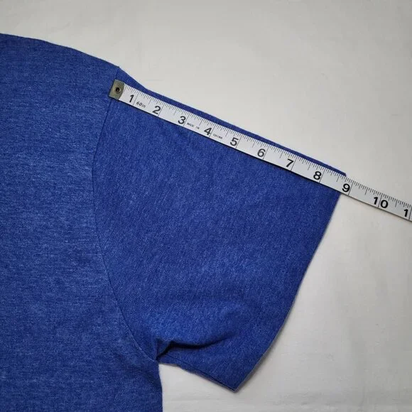 NY Giants T-Shirt Blue Heathered Logo NFL Team Apparel Mens XL Fanwear Gameday - Picture 4 of 10